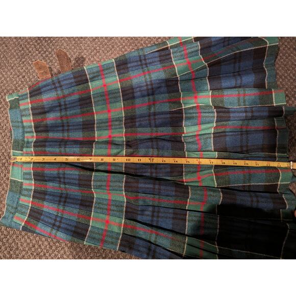 Vintage Skirt Kilt Plaid Tartan Scottish Dark Academia Collegiate Schoolgirl 90s - Picture 10 of 13